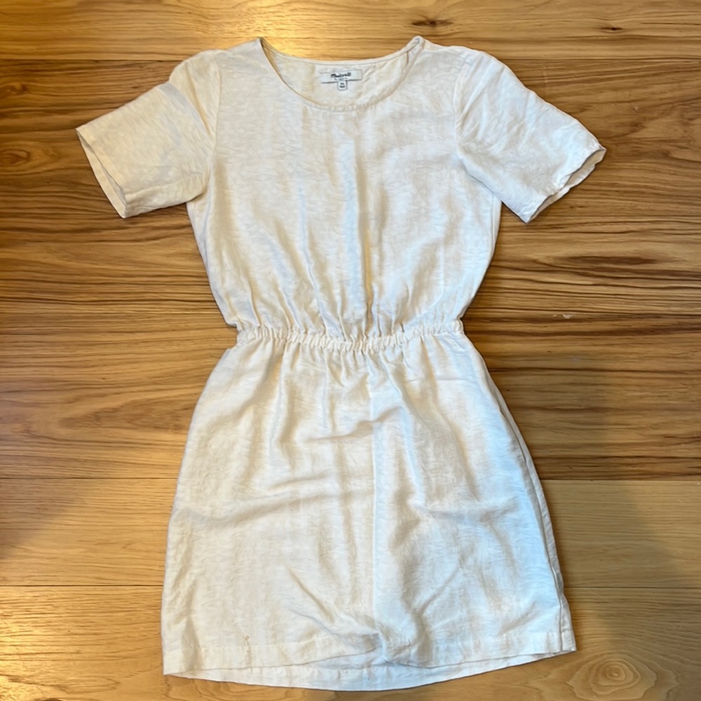 Silk Madewell Dress with Scalloped Open Back